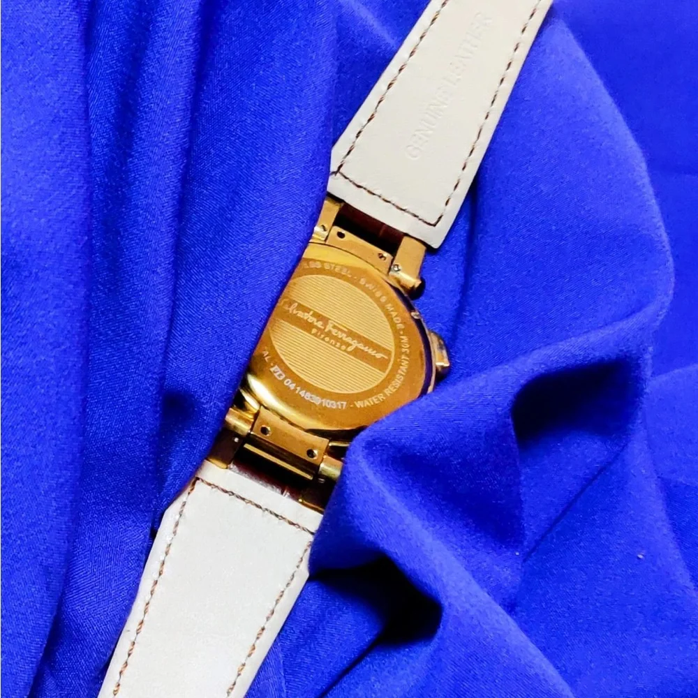 Salvatore Ferragamo F13 Firenze Idillio 45mm Gold Tone Swiss Made Men's Watch